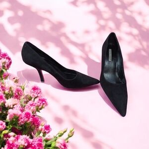 Sophisticated Black Suede Heels